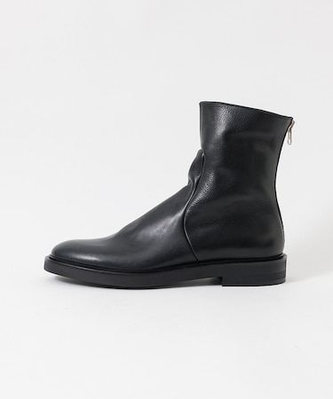 【ソフトレザー】ドレープ ロング バックジップ ブーツ