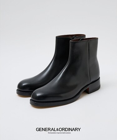 【GENERAL&ORDINARY】ジッパーブーツ