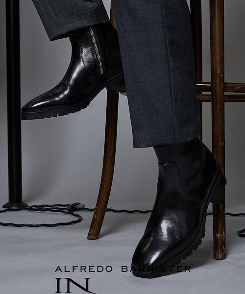 スクエア サイドジップ ブーツ｜アルフレッド・バニスターの通販