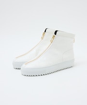 【LEON別注】ダブルジップ 型押し スニーカー