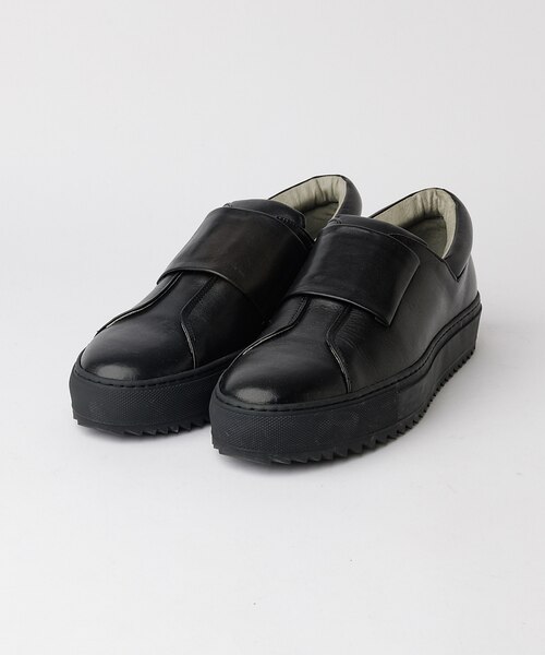 Margom社】ビッグストラップ レザー スリッポン スニーカー