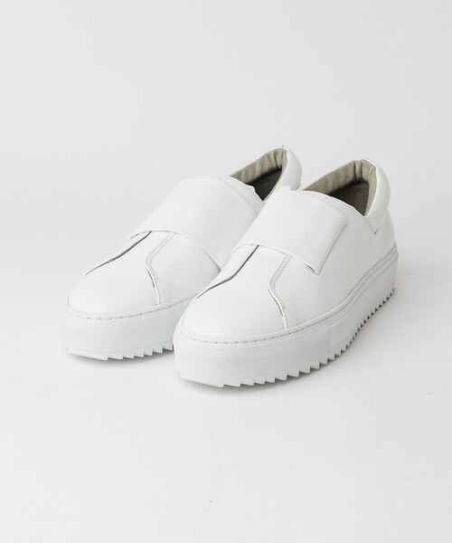 Margom社】ビッグストラップ レザー スリッポン スニーカー