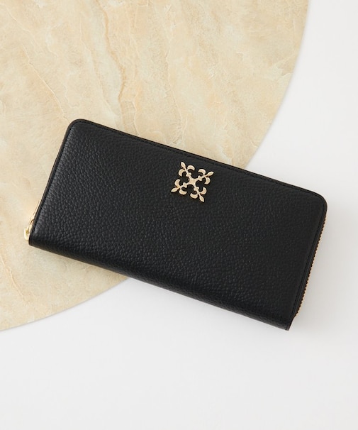 モノグラムプレートラウンドジップウォレット