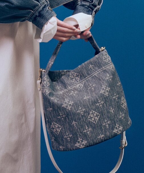 Denim Jacquard】バケツ型ショルダーバッグ｜ラシットの通販｜&mall