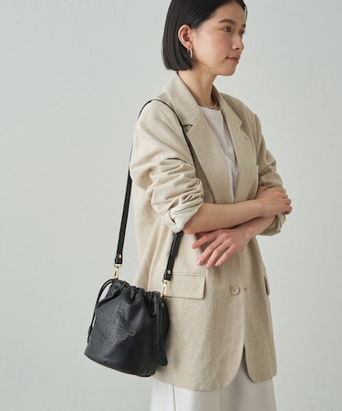 再値下げ》ソフトレザー巾着ショルダーバッグ（CE-1278）｜ラシットの  