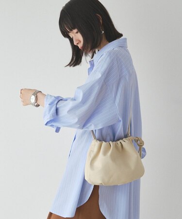 レザー巾着4WAYショルダーバッグ