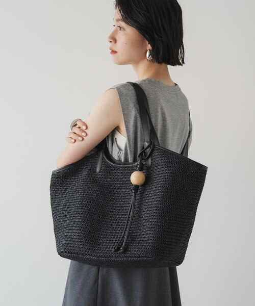 ラシット✖️BEARDSLEYコラボ第2弾small russet×BEARDSLEYコラボ第2弾】カゴトートバッグ｜ラシットの
