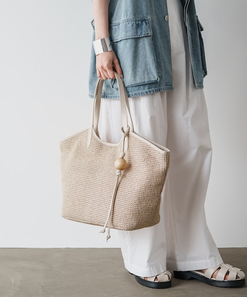 本日のみ価格❣️russet✖️BEARSLEYカゴ2Wayトートバッグ russet｜【russet×BEARDSLEYコラボ第2弾】カゴトートバッグ