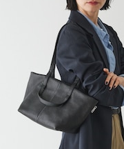 レザーダブルハンドルミニトートバッグ