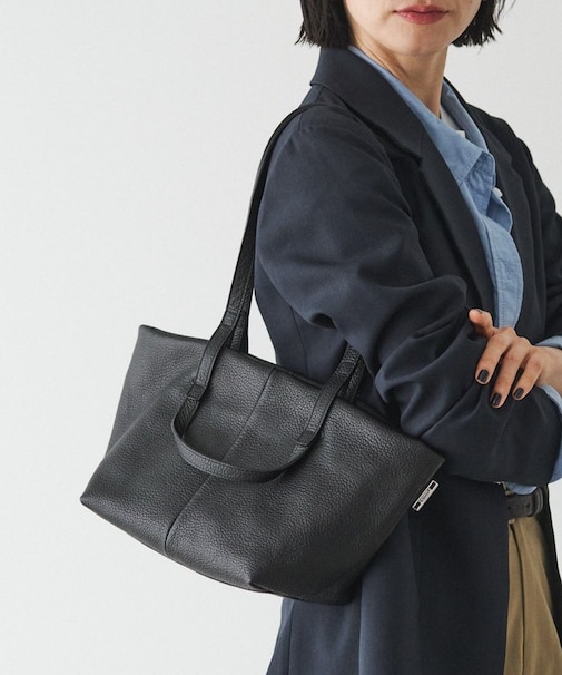 レザーダブルハンドルミニトートバッグ