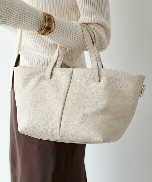 レザーダブルハンドルミニトートバッグ