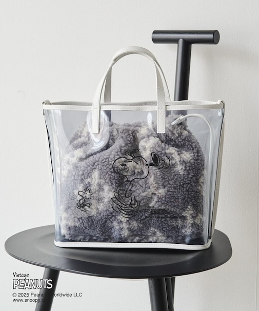 【PEANUTS×russetコラボ第三弾】クリアトート×巾着セットバッグ