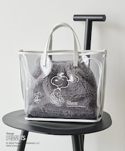 【PEANUTS×russetコラボ第三弾】クリアトート×巾着セットバッグ