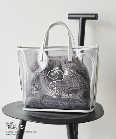 【PEANUTS×russetコラボ第三弾】クリアトート×巾着セットバッグ