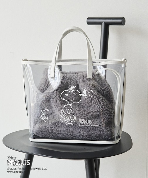 【PEANUTS×russetコラボ第三弾】クリアトート×巾着セットバッグ