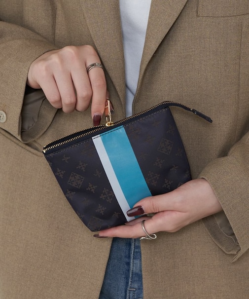 ラインプリントポーチ S