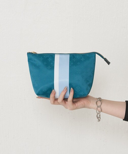 ラインプリントポーチ M