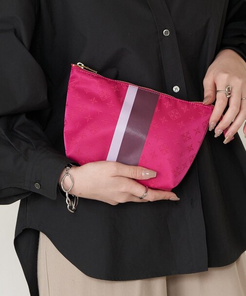 ラインプリントポーチ M