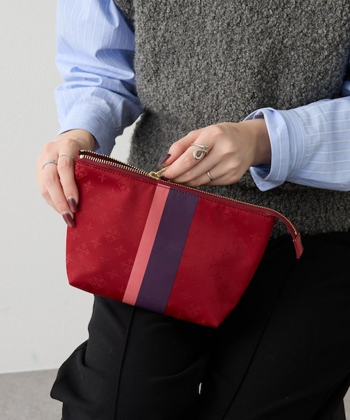 ラインプリントポーチ M