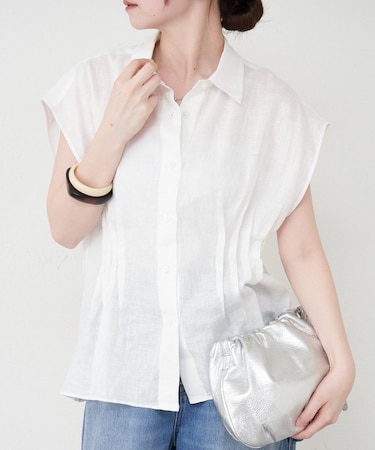 リネンタックドウエストシャツ