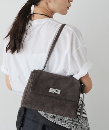 《WEB限定》スエードフラップミニトートバッグ