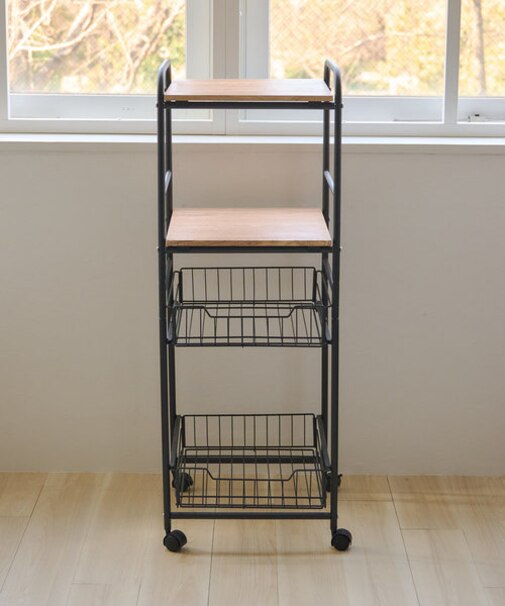 ワイヤー引き出しラック4段