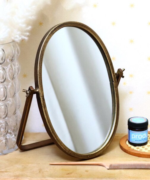 アンティークフレームミラー（ラウンド）