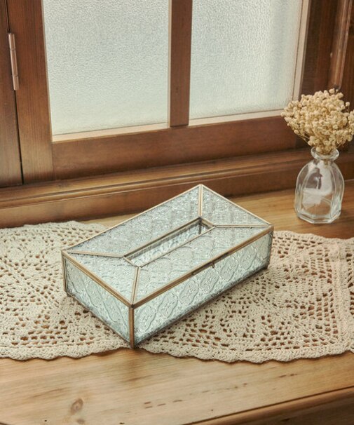 フローラガラスティッシュケース