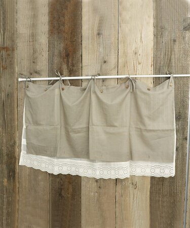 裾レースダブルカフェカーテン