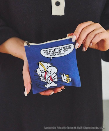 【Casper】スクエアポーチ（ブルー）