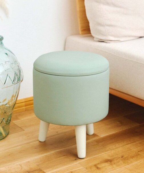 ラウンド収納スツール（グリーン）