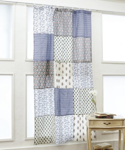 インド綿パッチワークカーテン