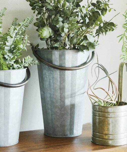 ブリキロングバケツ：L／植物と暮らす