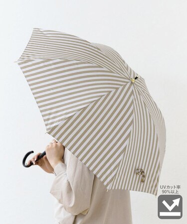 日傘長ストライプ