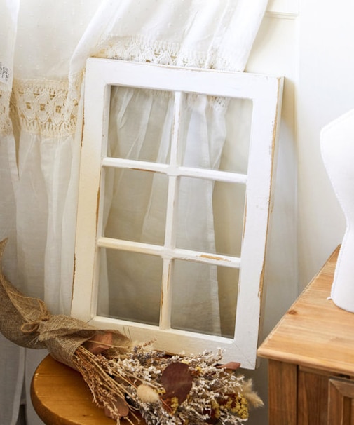 窓枠オブジェ／ナチュラルフレンチアンティーク