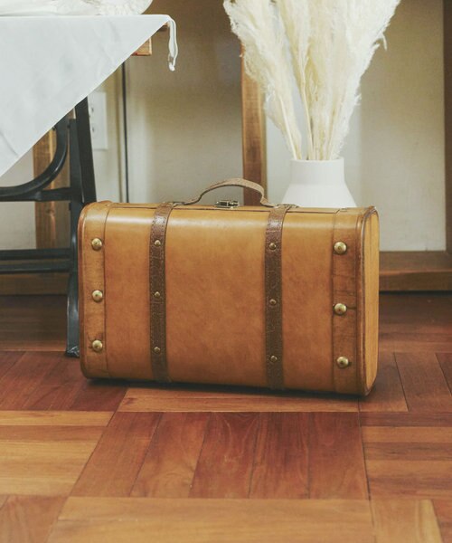 フェイクレザーアンティークトランク：S／welcome space｜サリュの通販