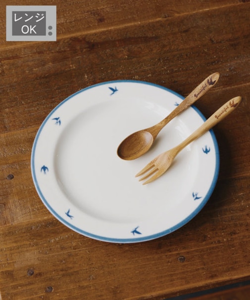 《レンジ対応》つばめのプレート：19cm