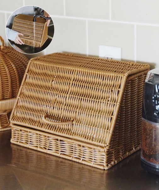 《洗える！》PPラタンブレッドボックス