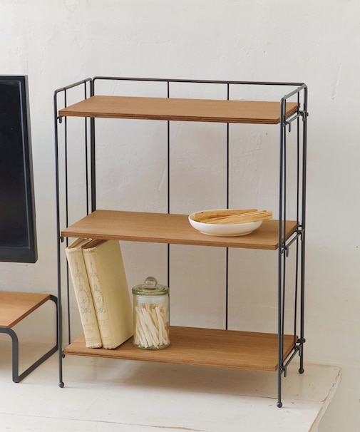 ワイヤーウッド折り畳みラック