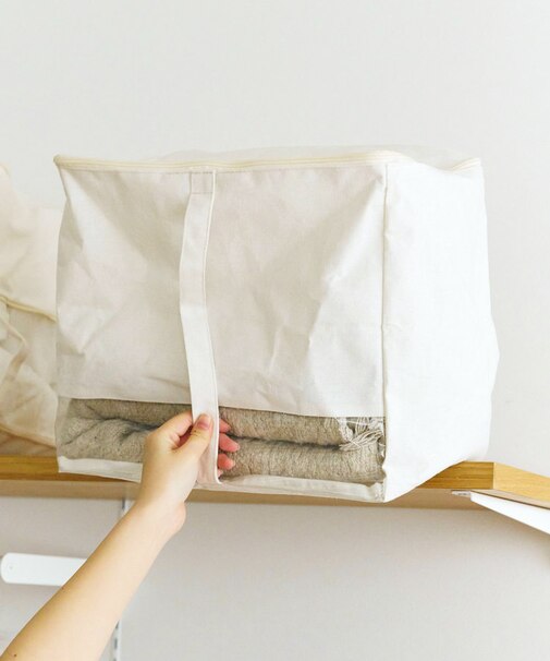 コットン窓付き収納ボックス