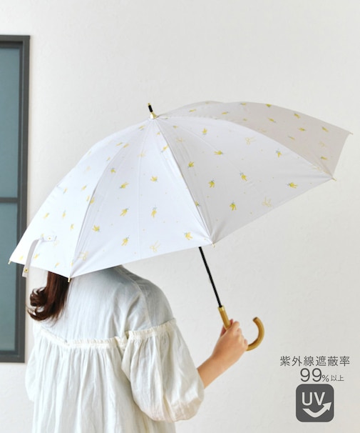 晴雨兼用日傘長ミモザ
