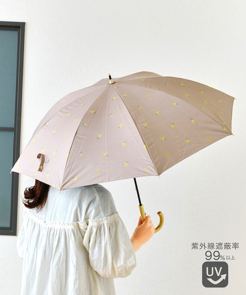 晴雨兼用日傘長ミモザ