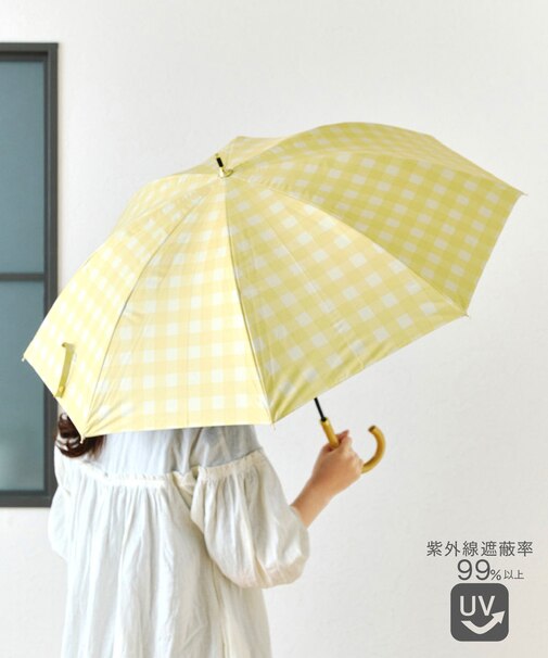 晴雨兼用日傘長チェック