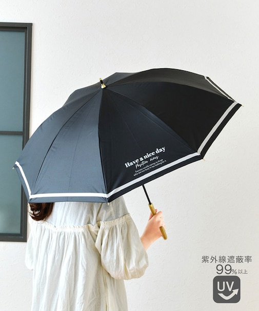 晴雨兼用日傘長ロゴ