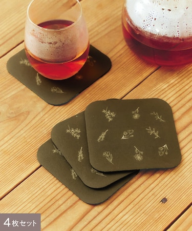 珪藻土入りソフトコースター4枚セット