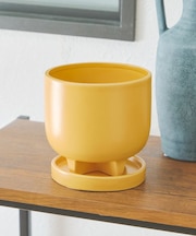 受け皿付きポット4号／絵画とひまわり