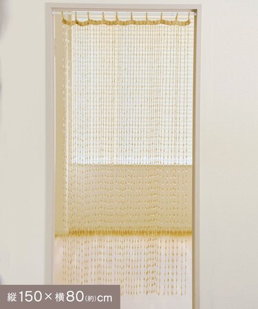 ジュートビーズのれん：150×80cm／エモカン
