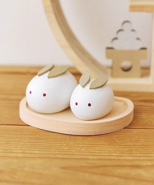 《WEB限定商品》雪うさぎオブジェ／お月見