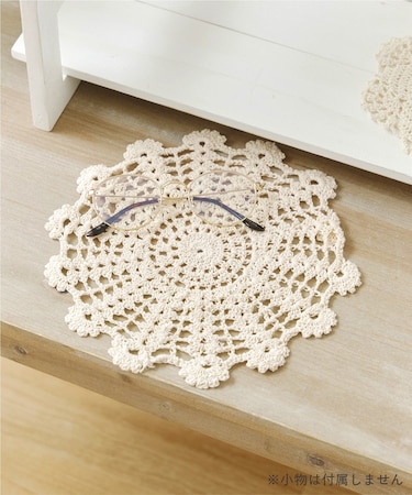 フリルクロッシェドイリー：25cm／choupinet