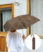 雨晴兼用雨傘折スリーラインチェック